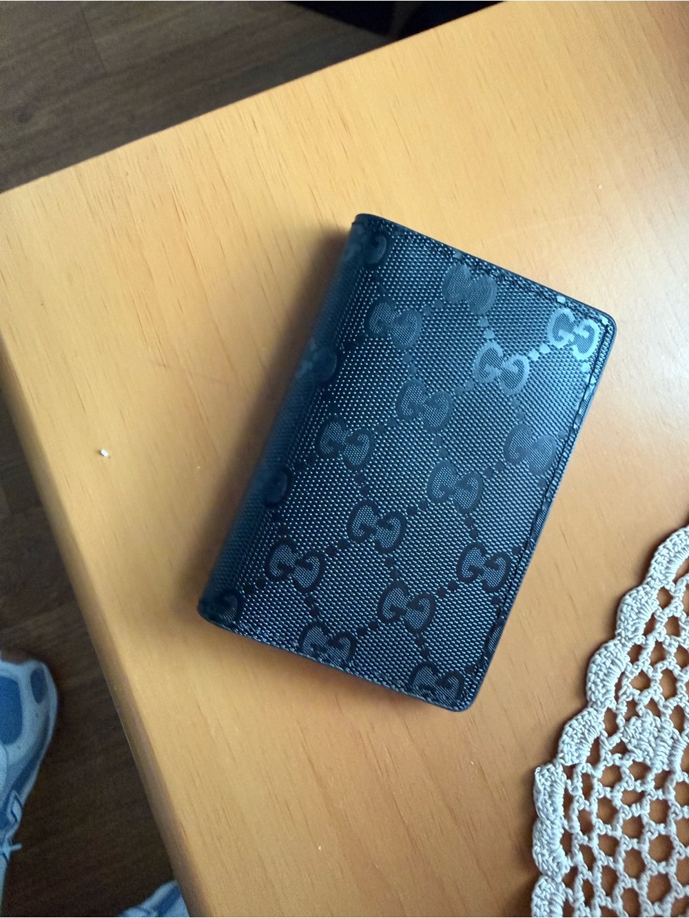 Black embossed Wallet